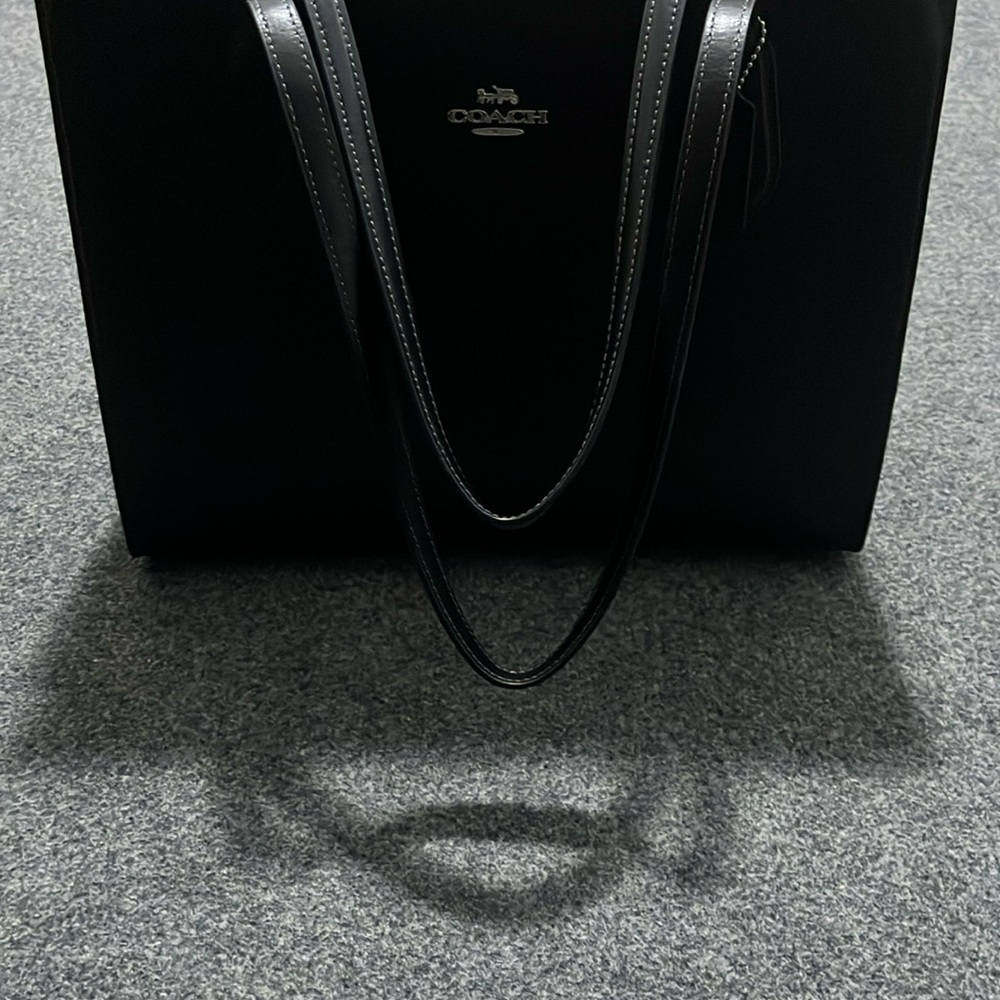 Coach Black Leather Nina Tote Bag